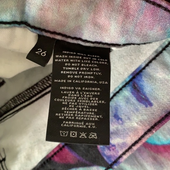J Brand floral skinny Jean NWOT size 26 stretchy - Picture 5 of 6